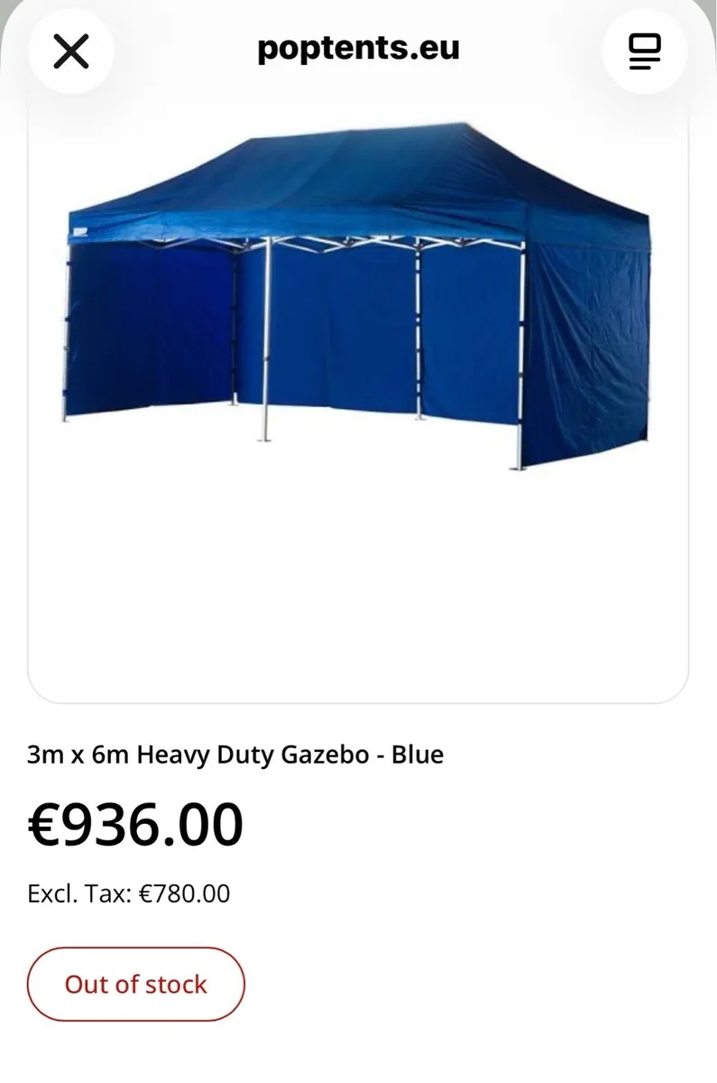 Pop up gazebo tint - Image 1