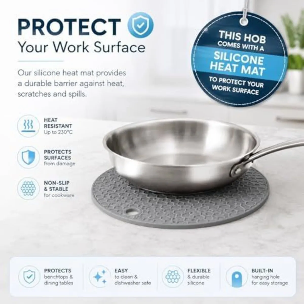 Induction Hob 60cm,4 Zone Electric Cooktop,7000W B - Image 2