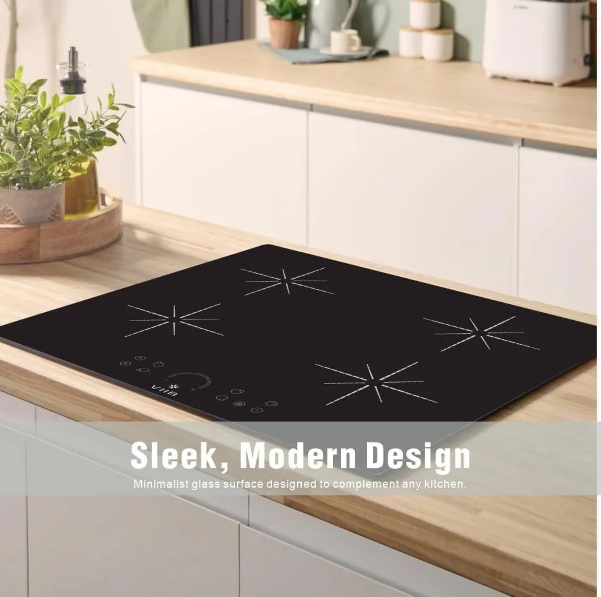 Induction Hob 60cm,4 Zone Electric Cooktop,7000W B - Image 1