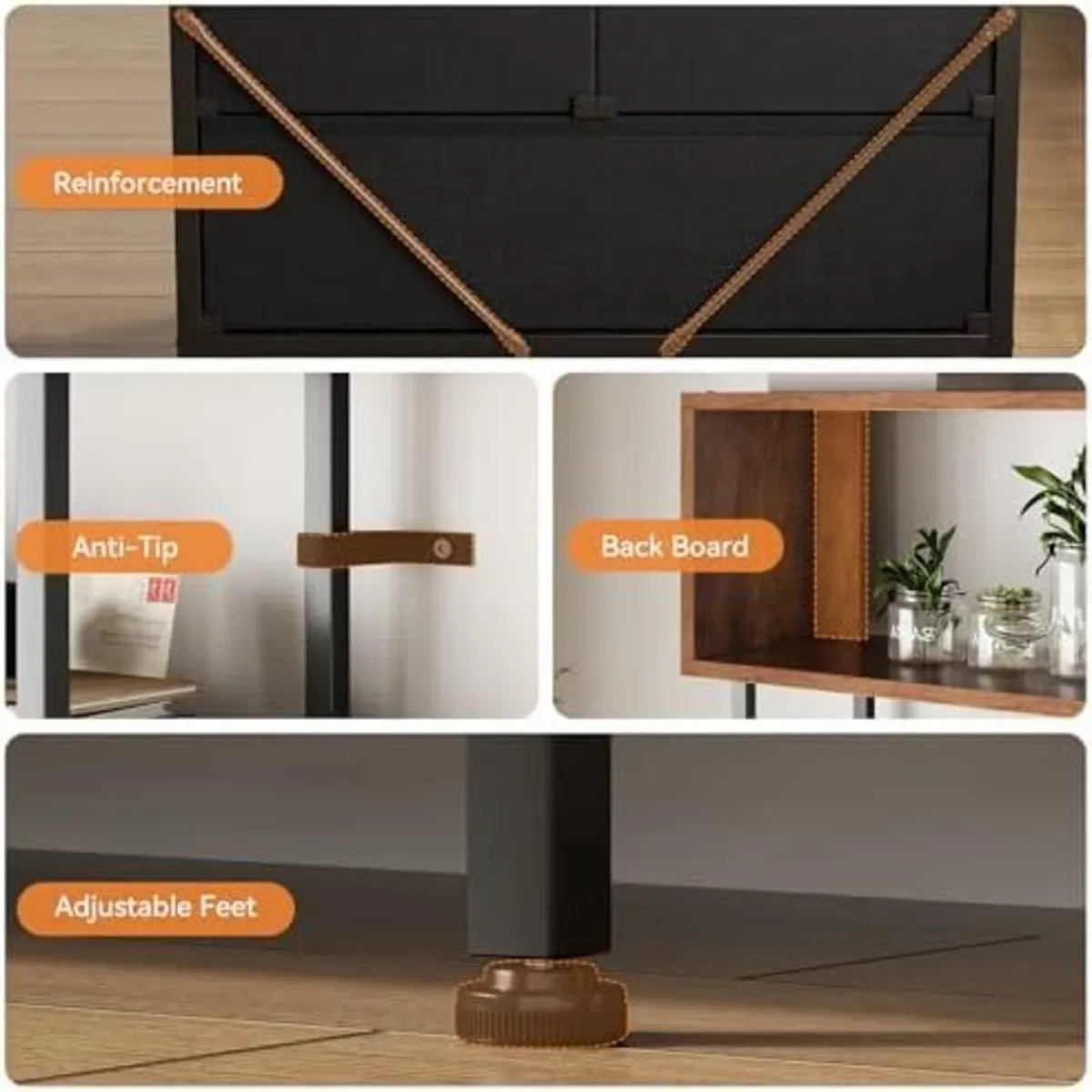 Shelves, Book Shelf with 5 Shelves, Bookcase with - Image 4