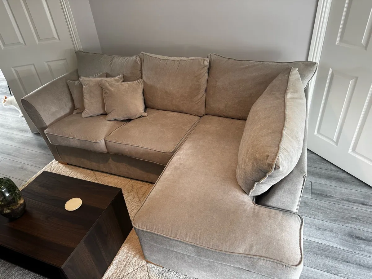 Modern Corner Sofa & Matching Armchair - Image 1