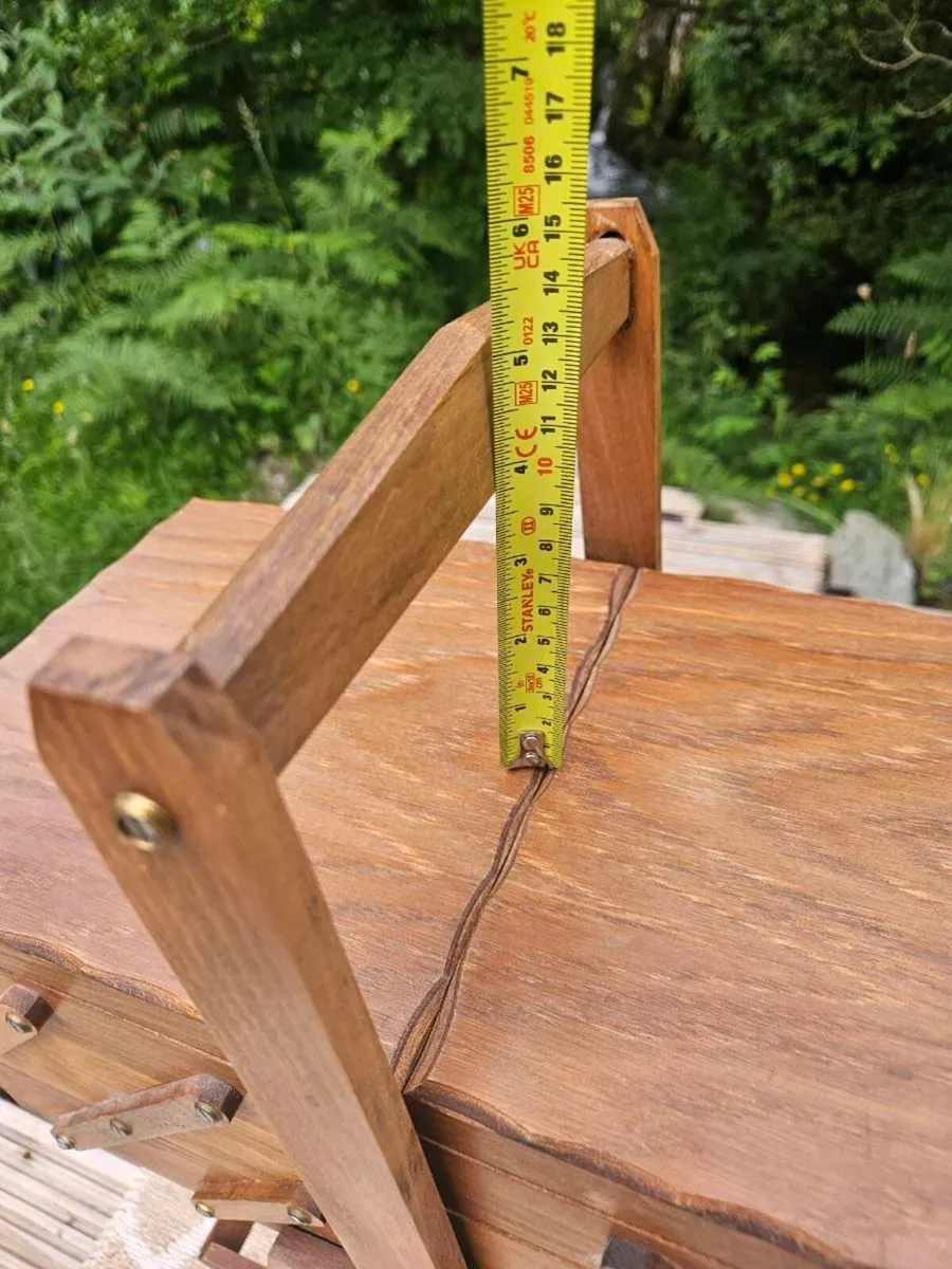 Solid Wood Mid Century Sewing Box - Image 3