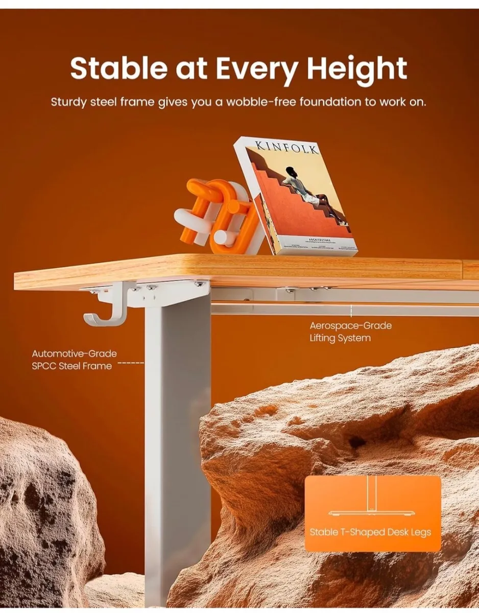 Electric Standing Desk Height Adjustable 120 x 60c - Image 3