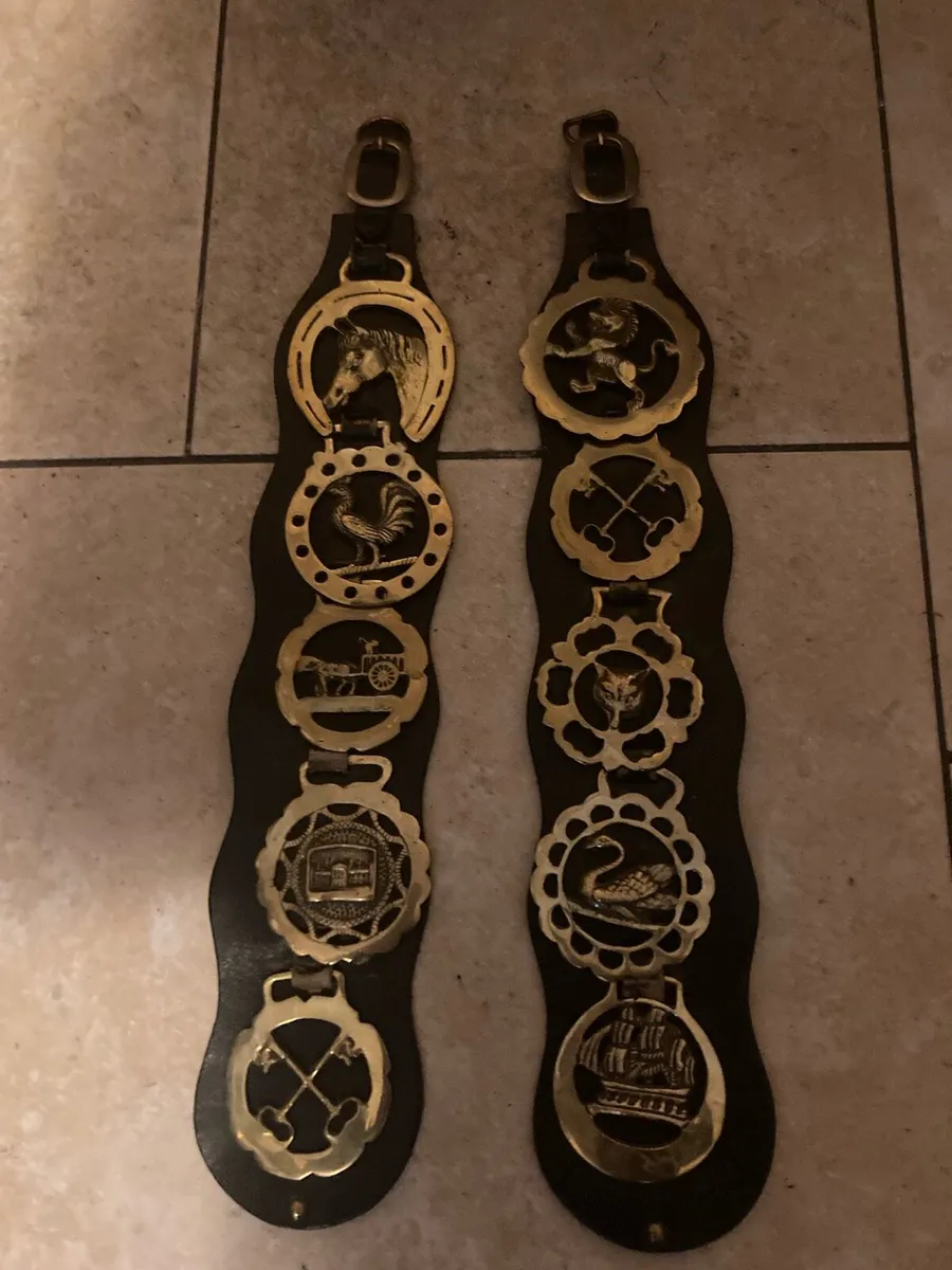 Horse brasses on leather sets free postage