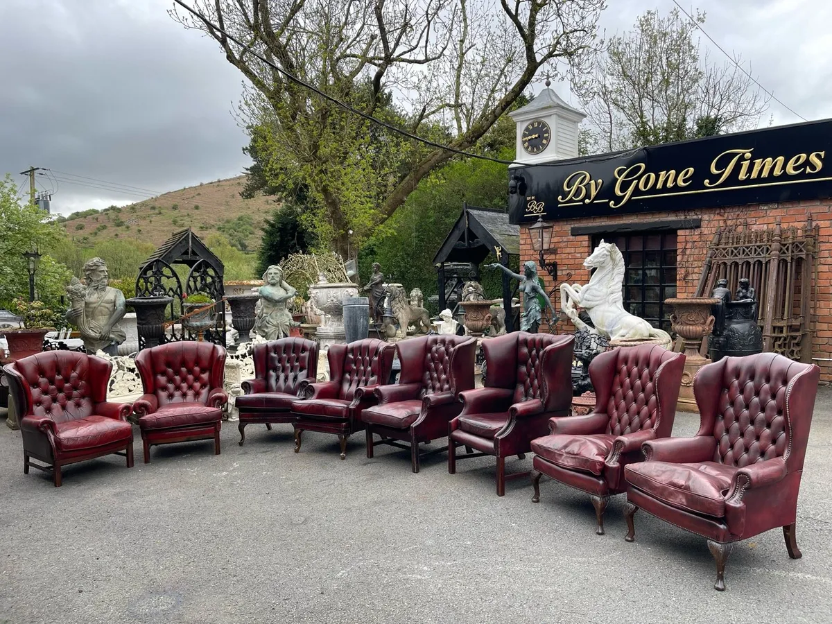 Original antique Chesterfield sofas chairs - Image 2