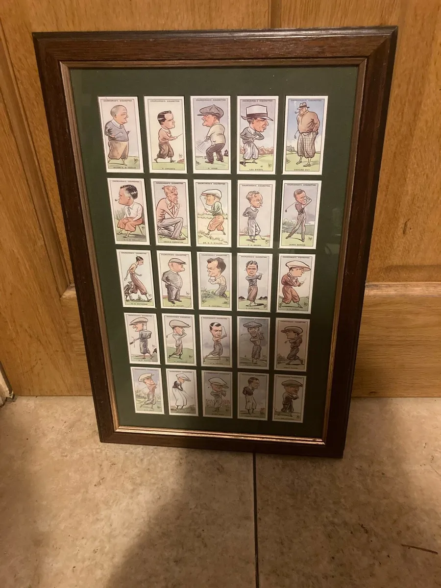 Golf cards framed free postage