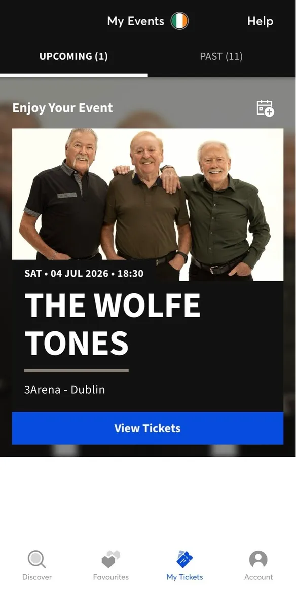 2 x Standing Wolfe Tones Tickets - Sat 05 July - Image 1