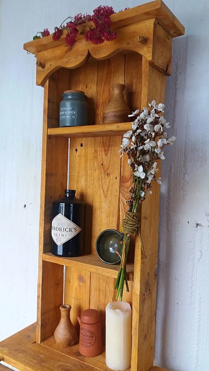 Rustic Wallmount Shelved Display piece / storage - Image 1