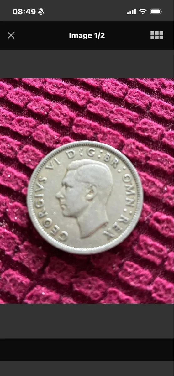 1848 British Two Shilling Coin - Image 1