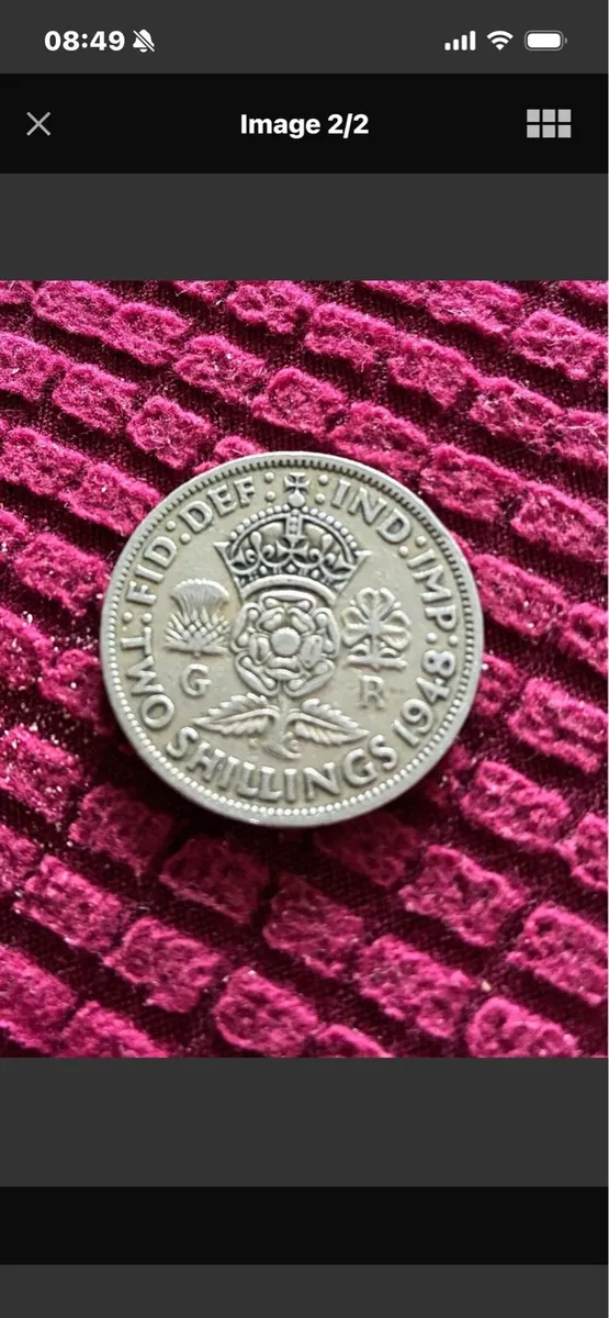 1848 British Two Shilling Coin - Image 2