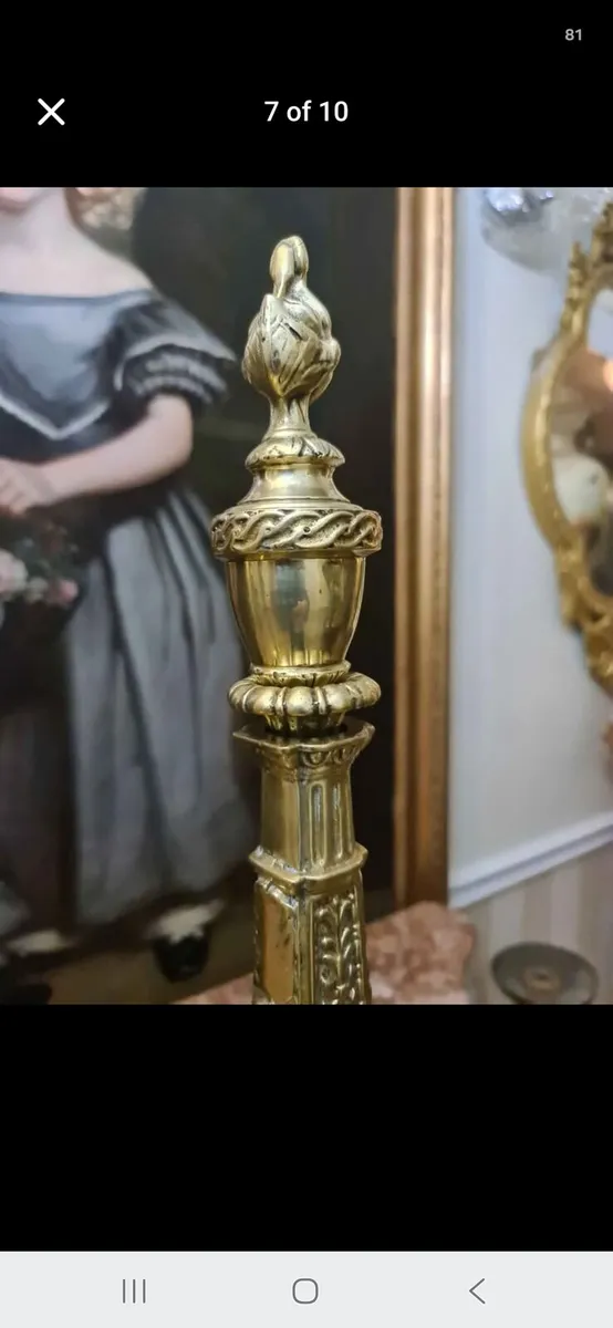 Antique Victorian Andirons SHIPPING 20 euros - Image 2