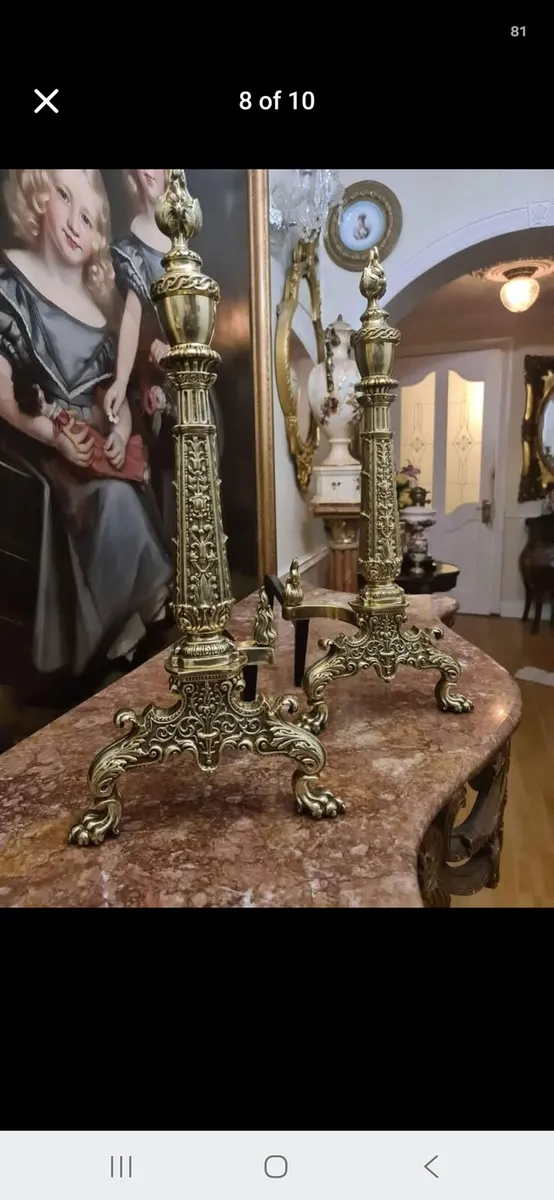 Antique Victorian Andirons SHIPPING 20 euros - Image 3