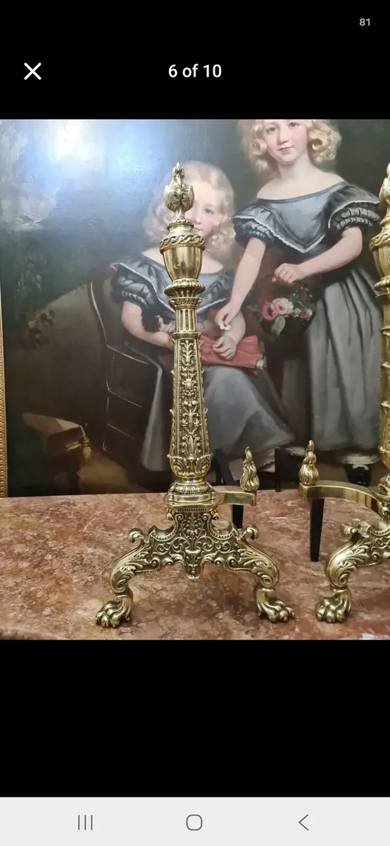 Antique Victorian Andirons SHIPPING 20 euros - Image 4
