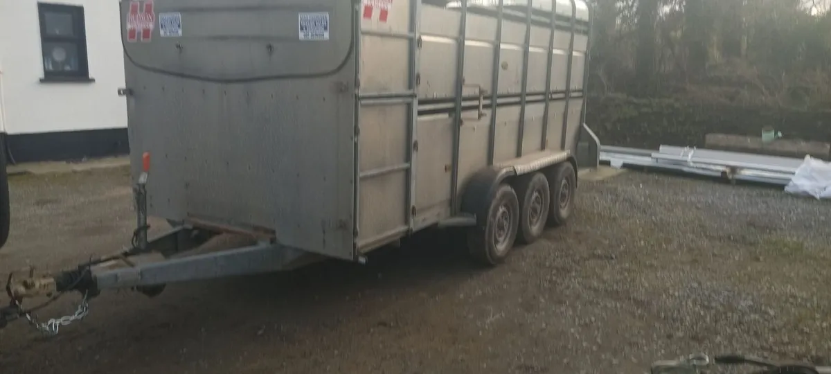 Hudson 14foot tri axle trailor with decks - Image 1
