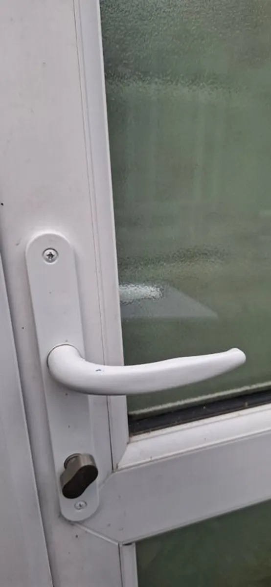 Used Ecotech White uPVC Front/Back Door with Frame 500ono - Image 2