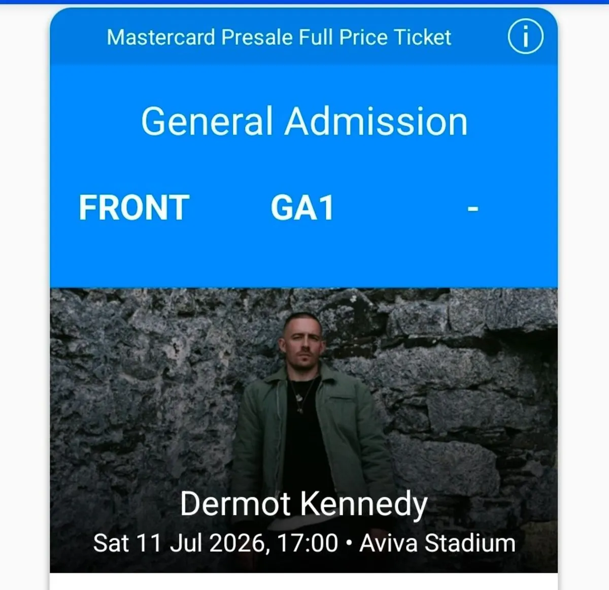 Dermot Kennedy 11th July