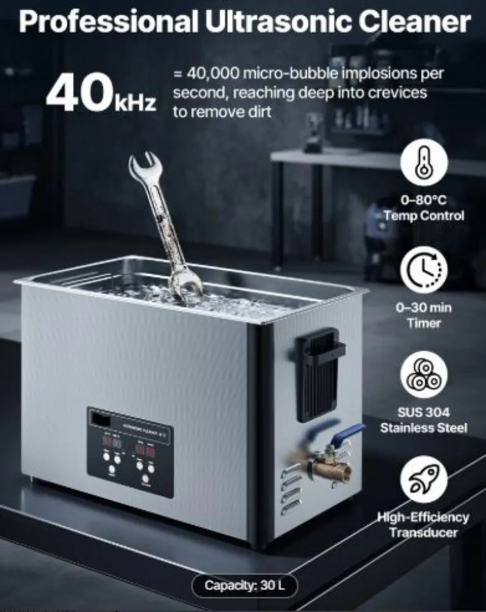30L Ultrasonic Cleaner, Professional Ultrasonic - Image 3