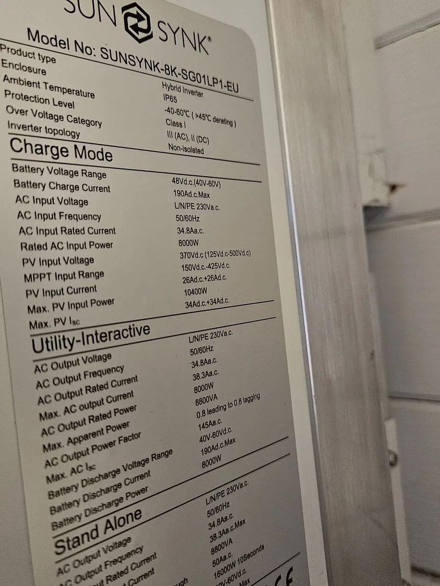 Sunsynk / Deye 8.8kW solar hybrid inverter - Image 2