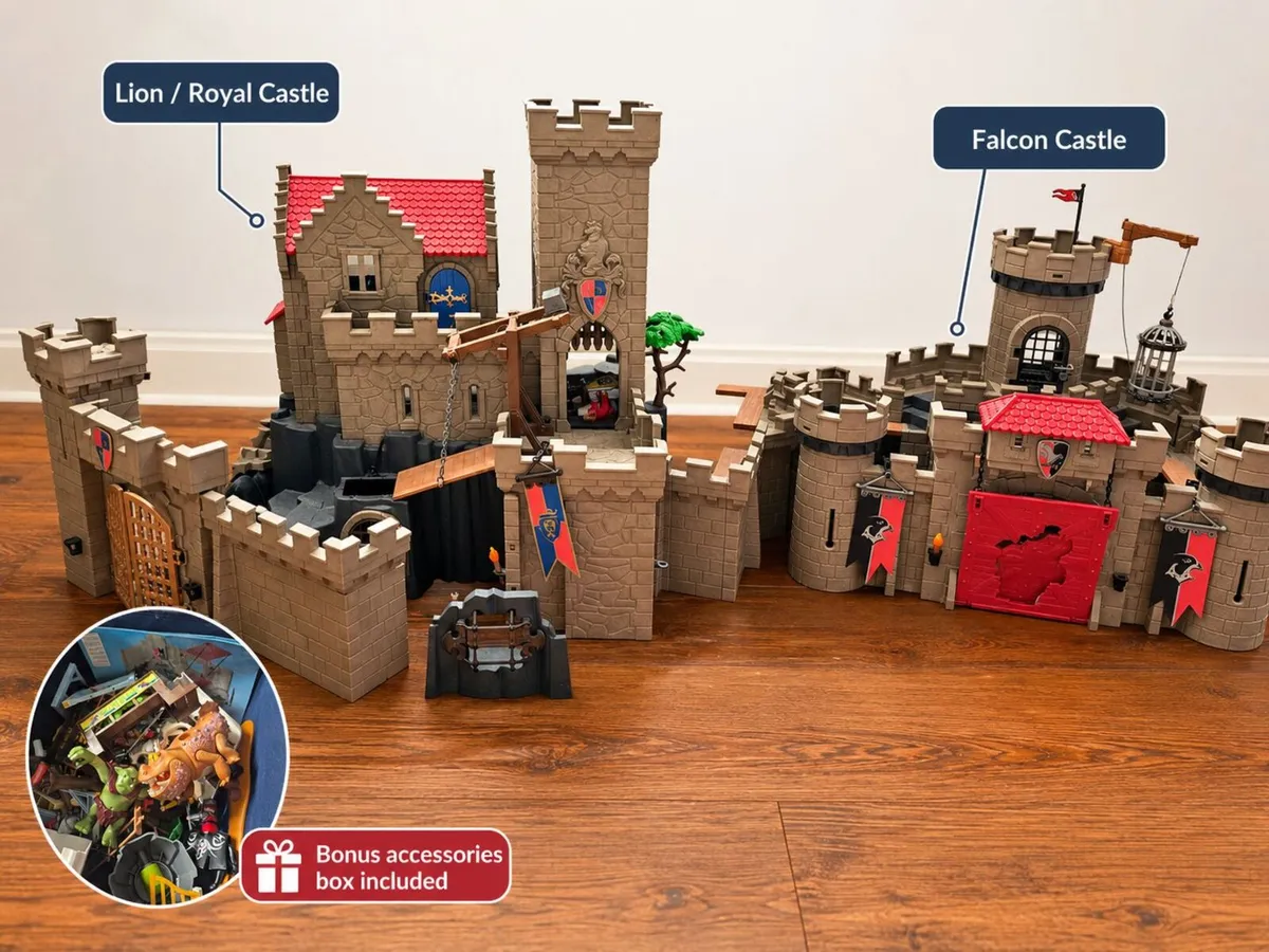 Large Playmobil Castle Bundle – 2 Castles + Bonus - Image 1