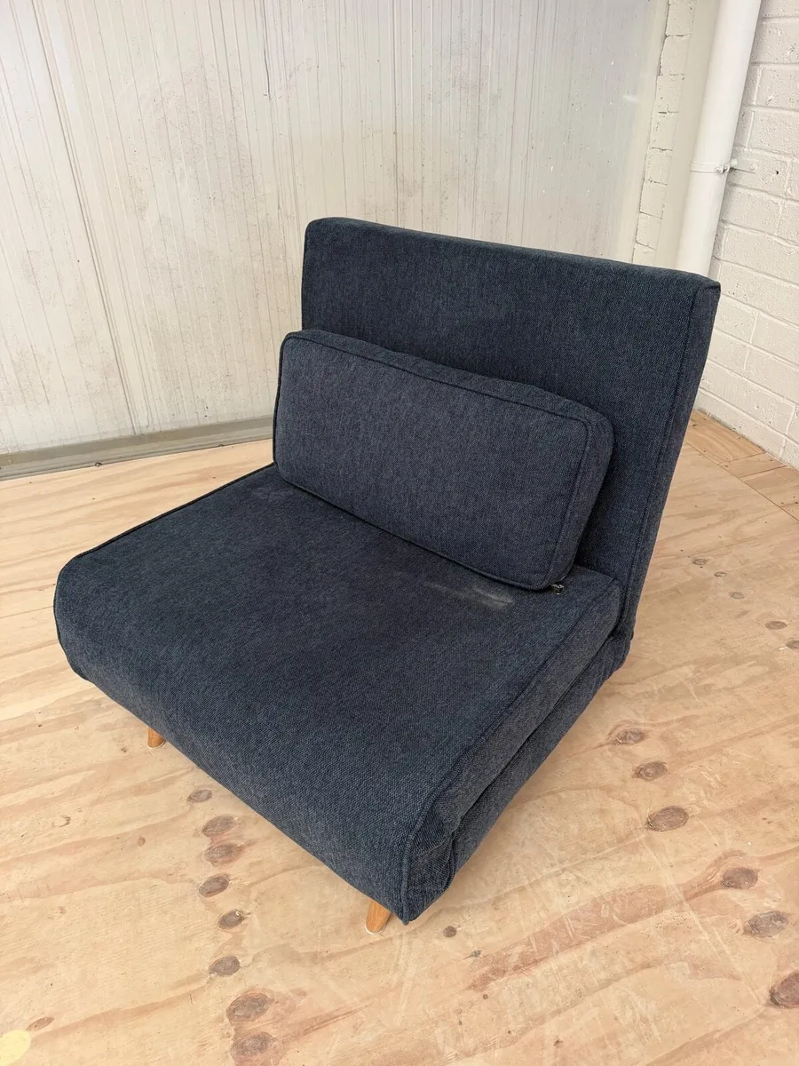 Dark Grey Armchair Bed – Good Condition - Image 1