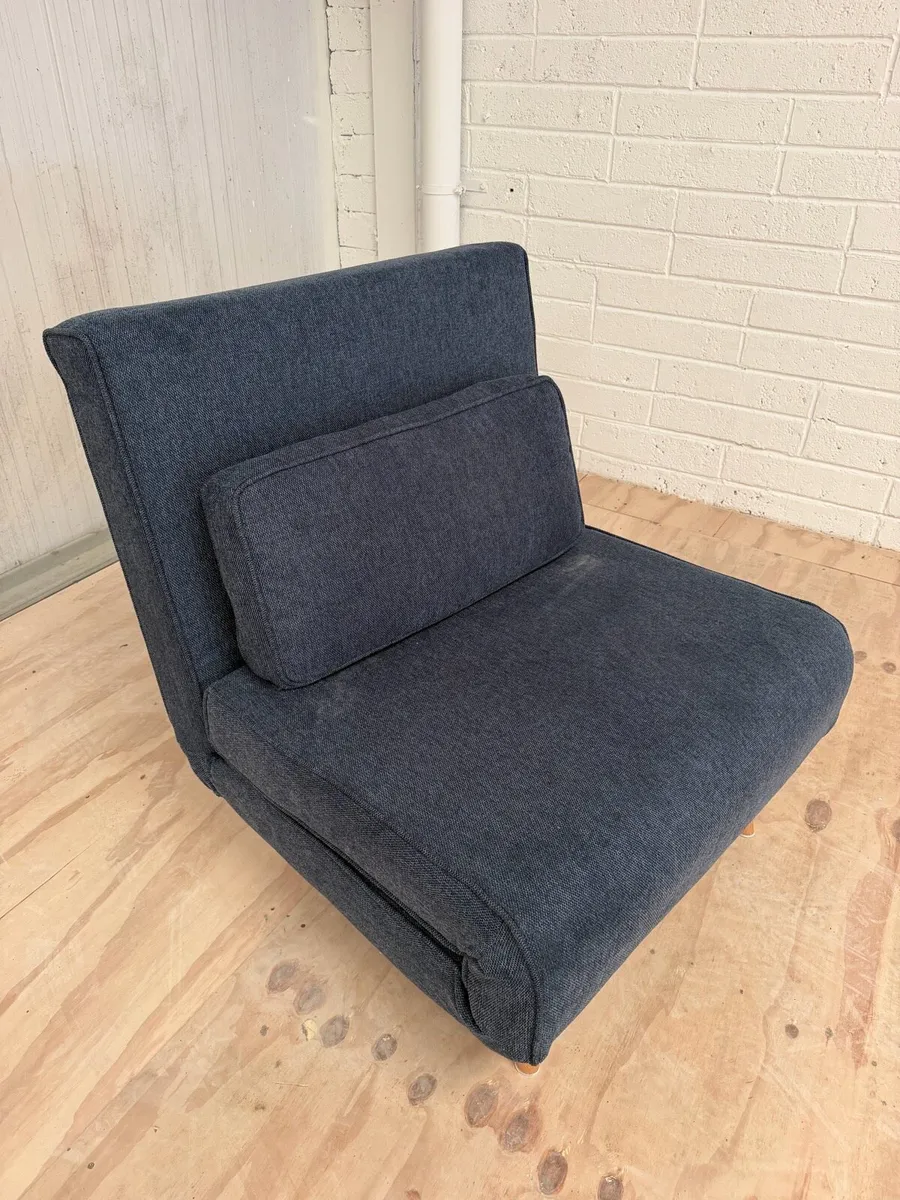 Dark Grey Armchair Bed – Good Condition - Image 2