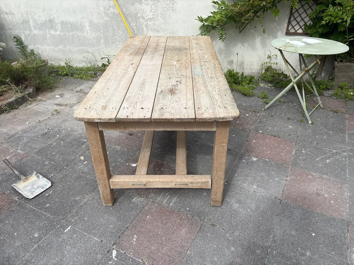 Table farmhouse antique pine - Image 2