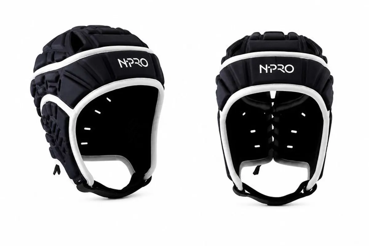 NEW N-Pro Rugby Head Guard - Large Junior - White - Image 2