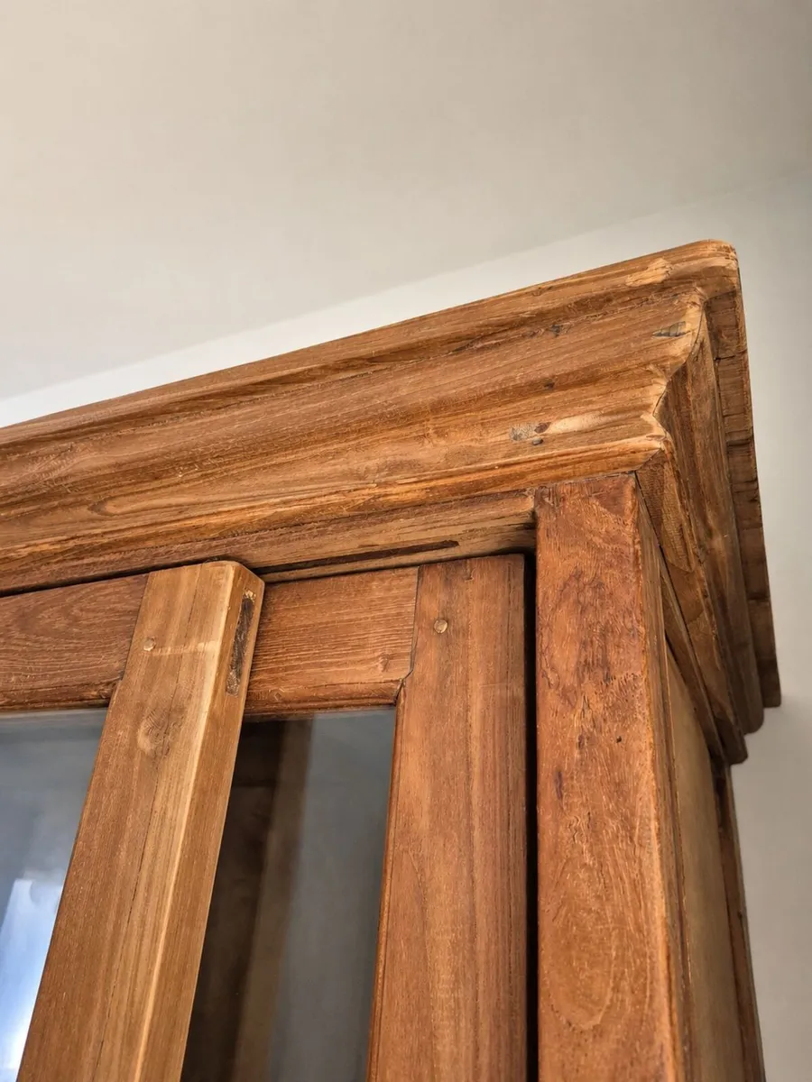 Large Solid Wood Glass Display Cabinet / Kitchen - Image 3