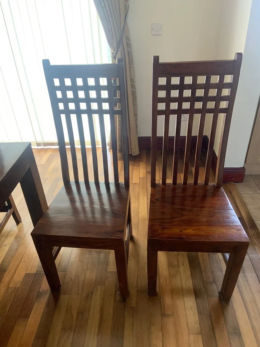 Dining Room Table & 8 Chairs with Matching Mirror - Image 2
