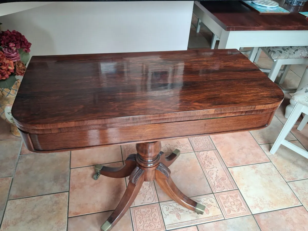 Antique Card table - Image 2