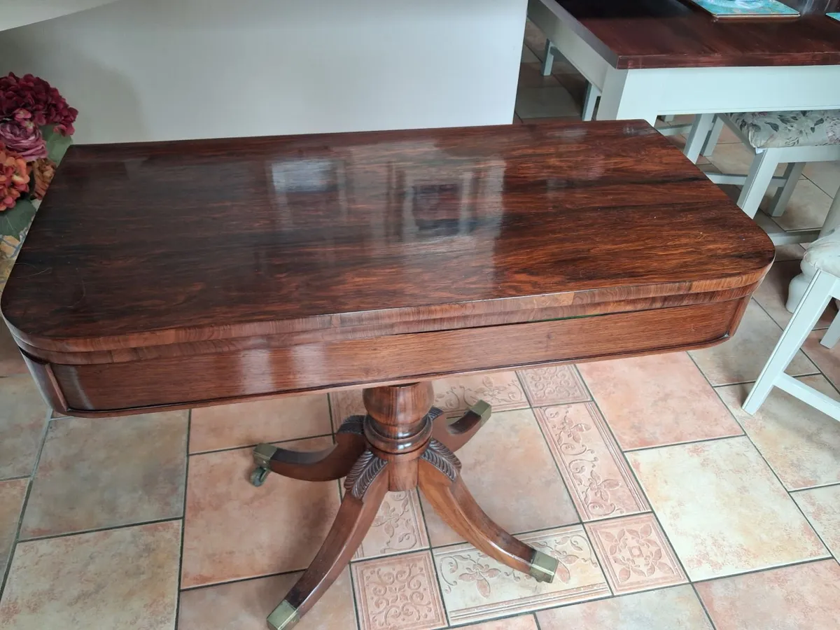 Antique Card table - Image 3