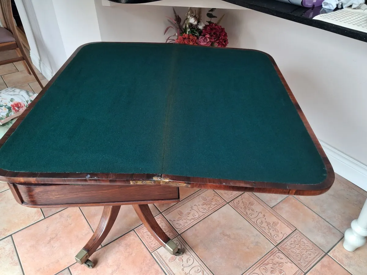 Antique Card table - Image 4