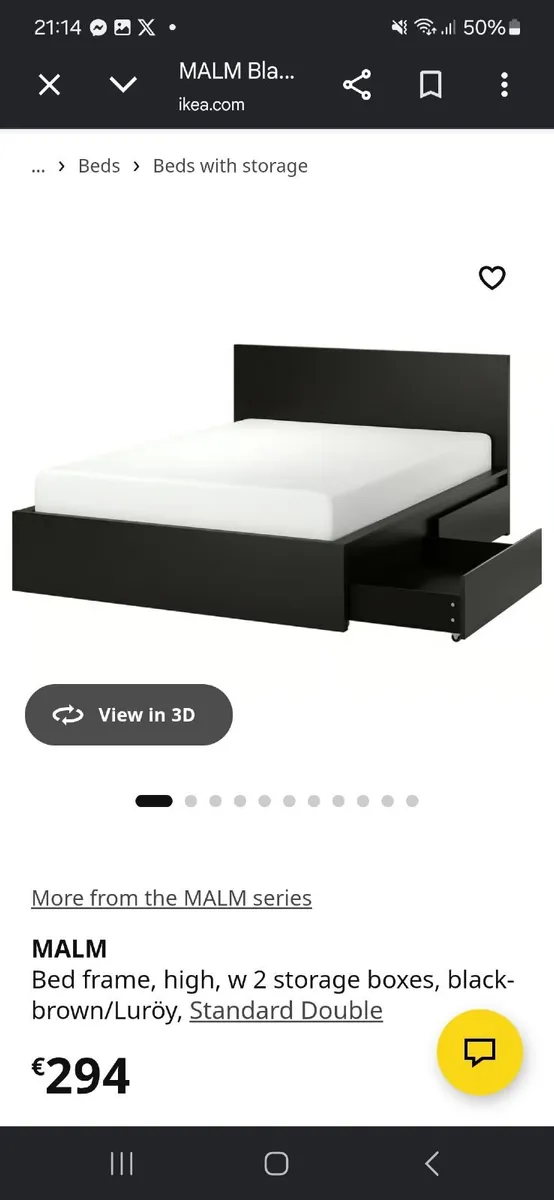 Bed frame wirh 4 pull out drawers - Image 1