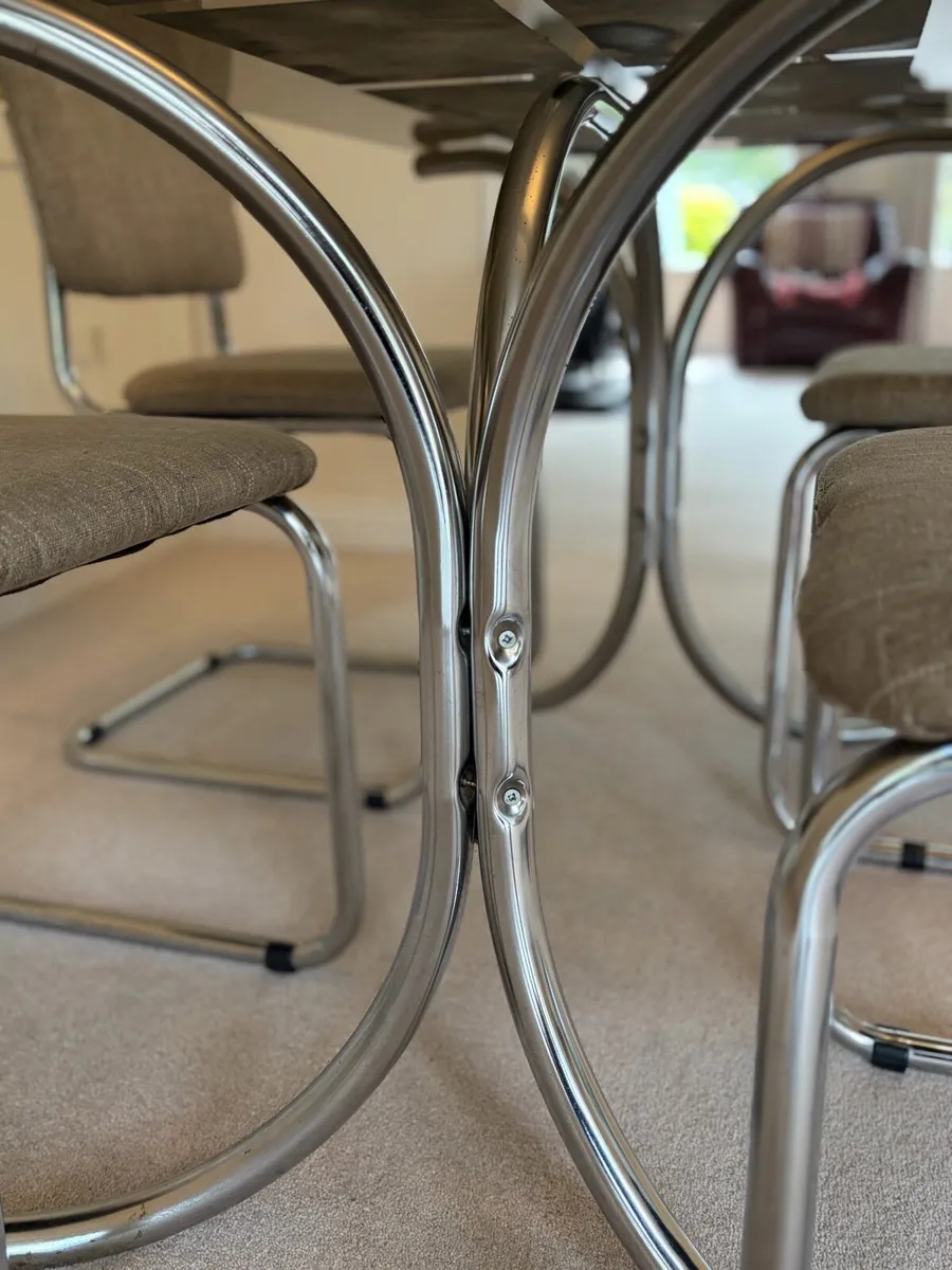 Glass Top Dining Table plus Six Chairs - Image 4