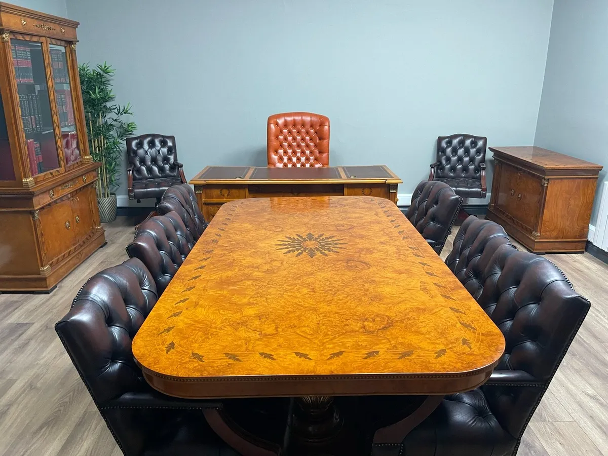 Full leather captains office chair - Image 2