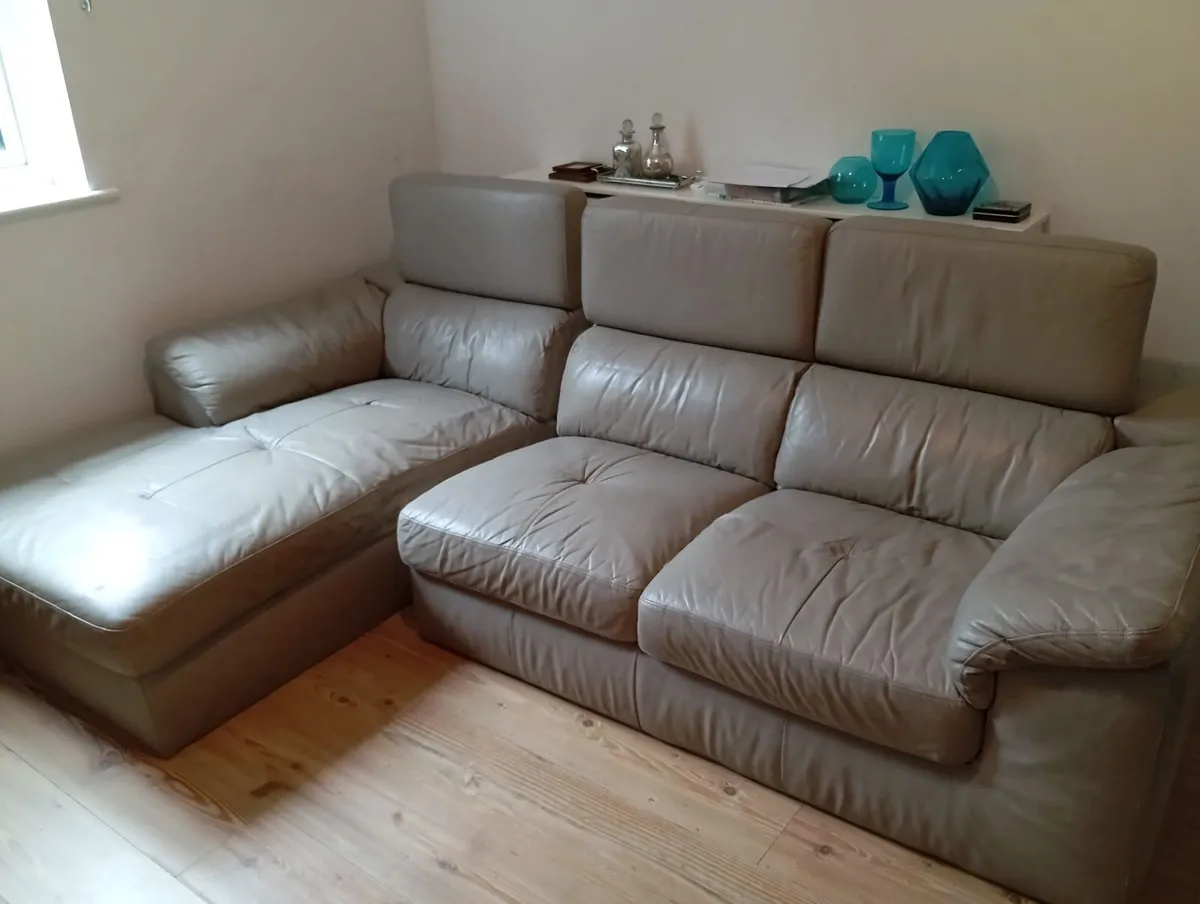 2 seater sofa with chaise lounge - Image 1