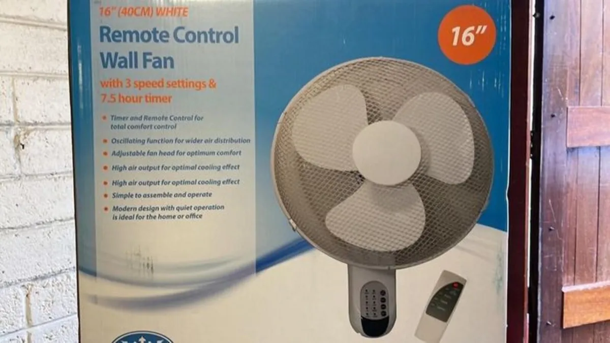 16" Wall Mount Fan with Remote Control - Image 4