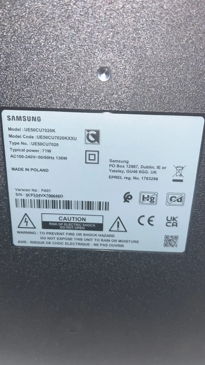 50” Samsung Smart TV - Image 2