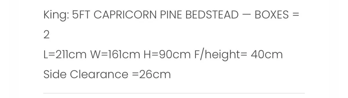 King size bed and mattress, side tables included - Image 4
