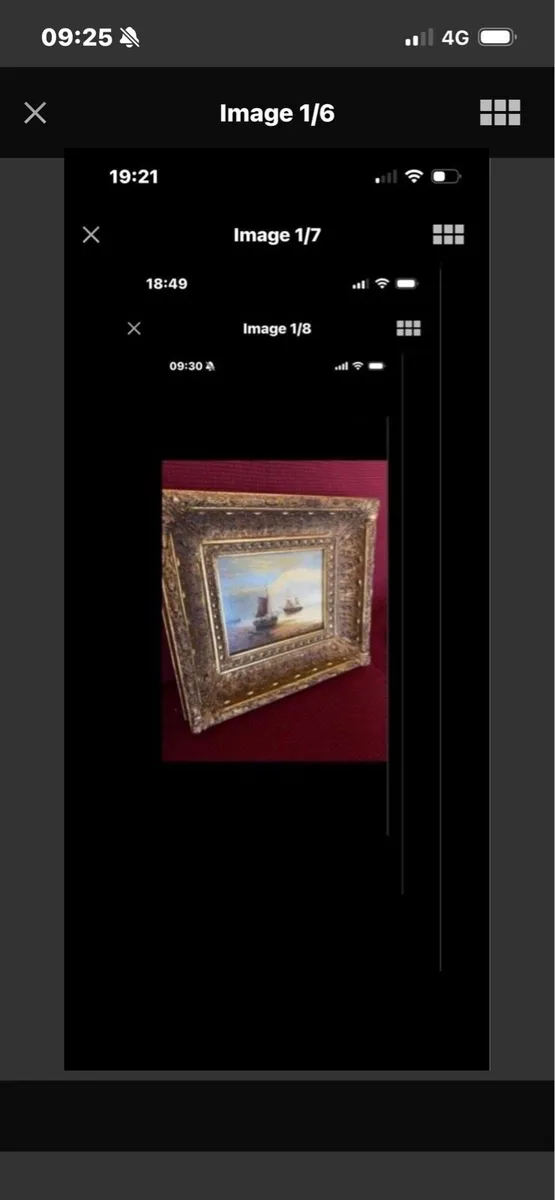 Vintage Oil on Board Maritime Painting - Image 1