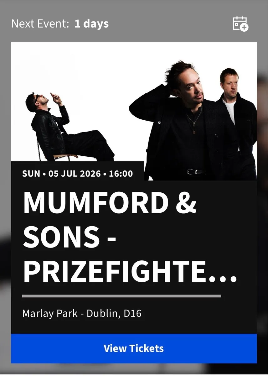 Mumford & Sons Marlay Park 5th July