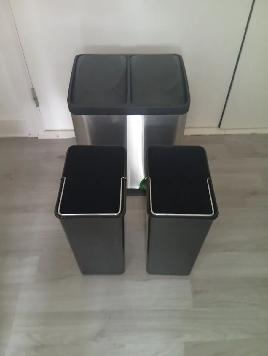 30L Quality Double Recycling Kitchen Bin - Image 3