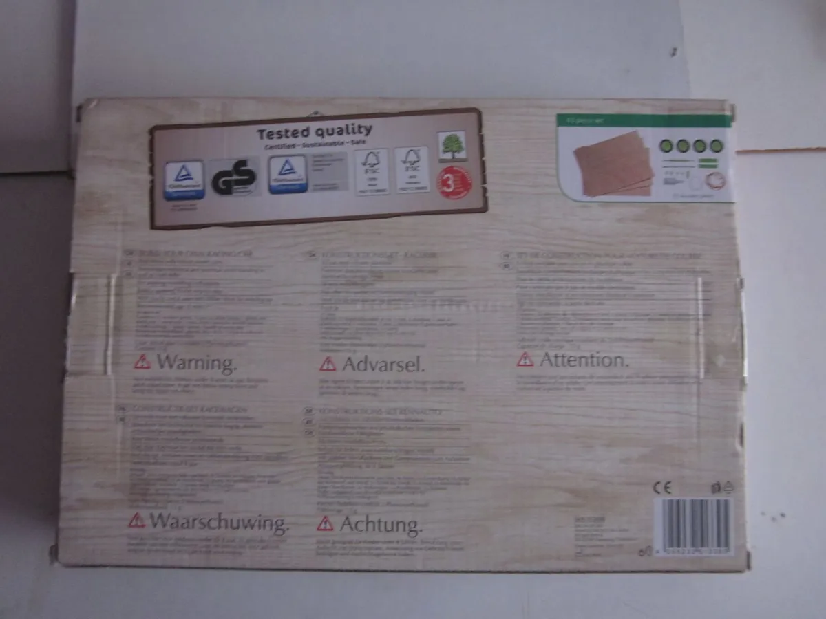 Playtive Wooden Race Car Model Kit 43 Pieces - NEW - Image 2