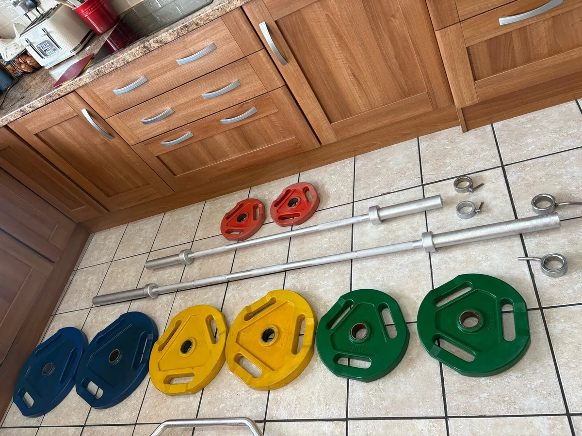 CHEAPEST FULL OLYMPIC WEIGHTS AND BAR SET!!! - Image 3