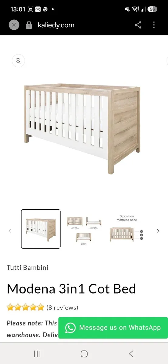 3 in 1 Cotbed Tutti Bambini - Image 2