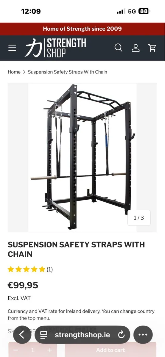 STRENGHTSHOP BRANDED SAFETY SQUAT RACK STRAPS!! - Image 1