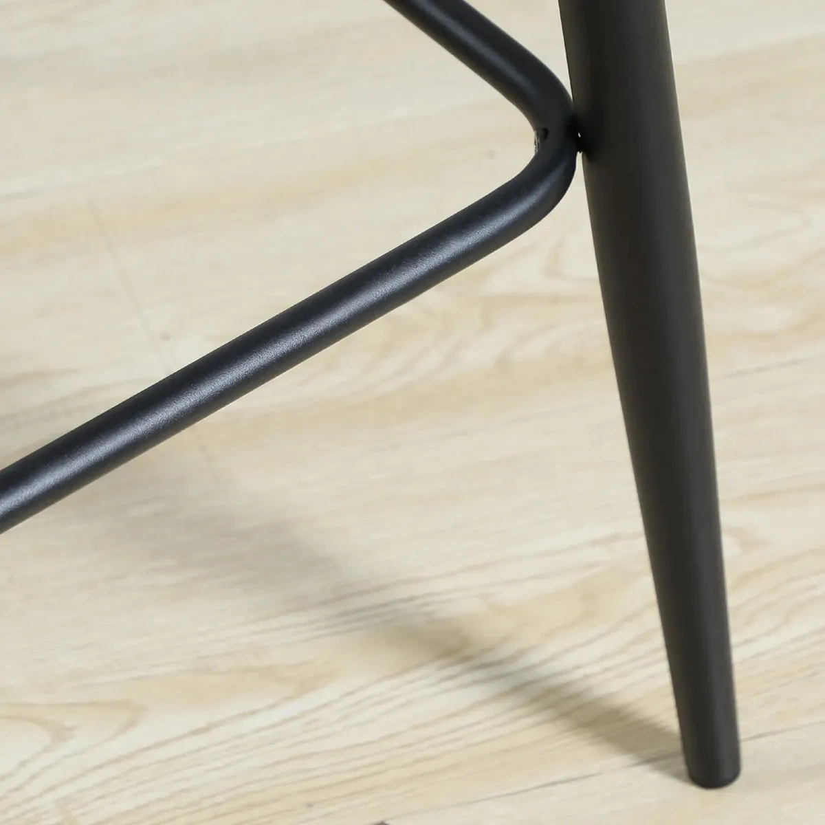 Bar stool set of 2, modern design, soft seat, stee - Image 4