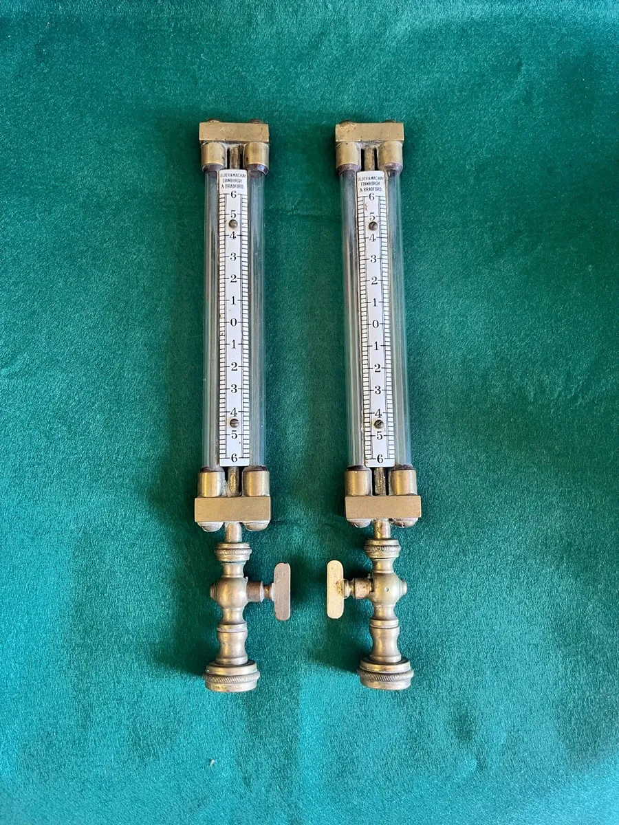 Antique Alder & Mackay Gas Meter Pressure Gauges - Image 1