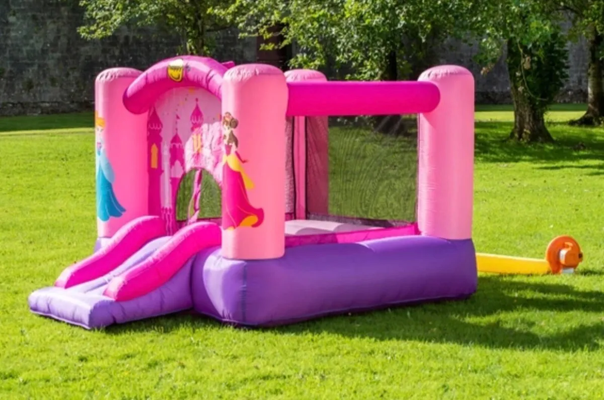 Happy Hop Princess Bouncy Castle with Slide - Image 3