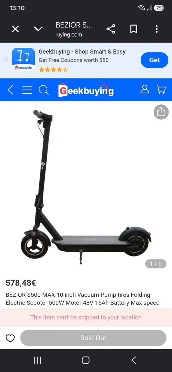 Bezior S-500 Max E Scooter - Image 4